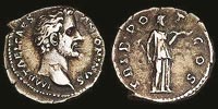 Antoninus Pius silver denarius - click here for related article