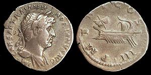 Hadrian Denarius - 119-122 AD - Rome mint. Click here for full page.