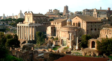 View from the Farnese Gardens into the Forum