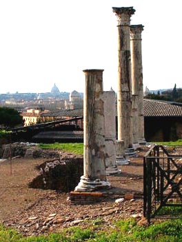view from a porch of the Domus Flavia toward St. Peters