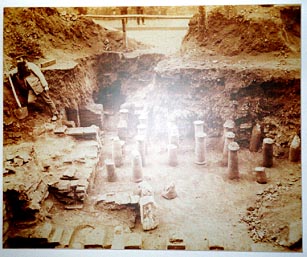 excavation of hypocaust, ca. 1885