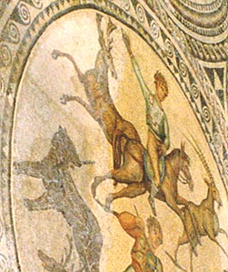 Gladiator Mosaic- center, enlarged