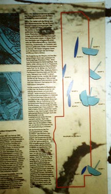 map of the finds, in the museum