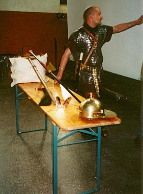 legionnaire showing his gear
