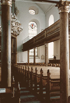 restored interior of the Stadtkirche
