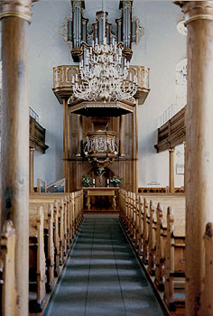 restored interior of the Stadtkirche