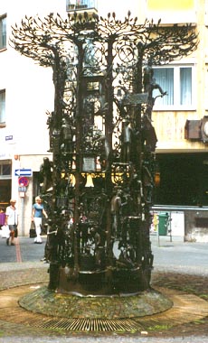 contemporary fountain commissioned by the Chamber of Artisans