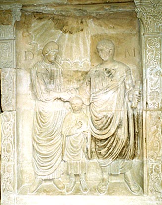 funerary monument of a wealthy fami, details