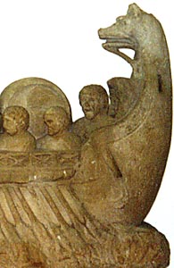 Neumagen Wineboat, bow