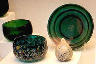 a variety of glassware
