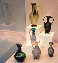 a variety of glassware