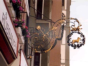 a pub sign nearby