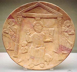 marble votive bowl for Baal-Saturn