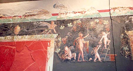 wall painting, grape harvest