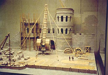 model of the construction of the Porta Praetoria, detail