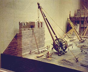 model of the construction of the Porta Praetoria, detail