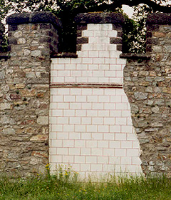 how the wall might have looked in Roman times