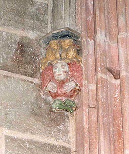 the St. Michaels chapel displays strange coping stones and other figures