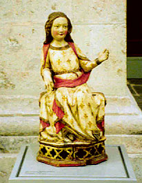 Mary on the throne,  circa 1340