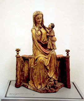 Madonna on the wide throne, circa 1270