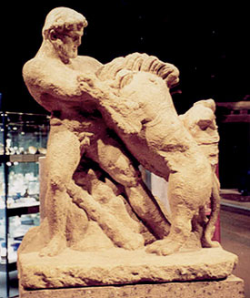 Hercules and the lion