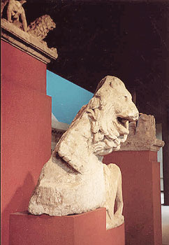 a lion guarding the cemetery