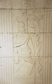 Right side: Pan with hare