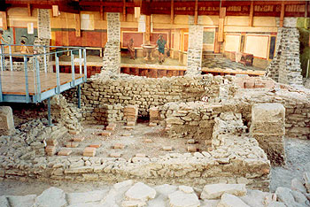 Sections of baths in Villa One Sections of baths in Villa One
