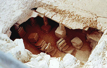 tomb robbers cut a hole into the floor tomb robbers cut a hole into the floor